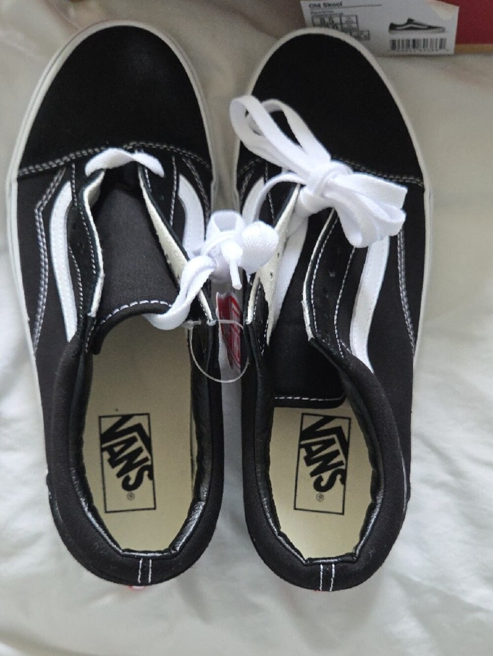 NWT Vans Black & White Sneakers - Picture 6 of 6